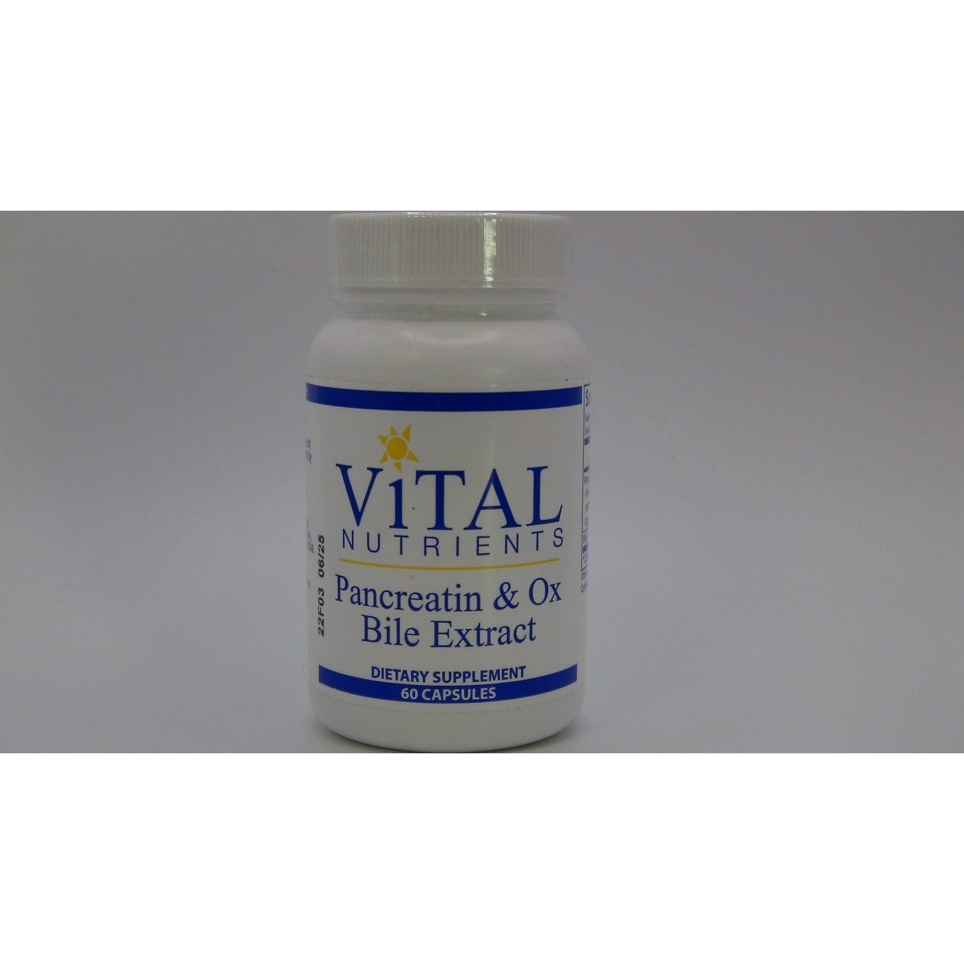 Vital Nutrients Pancreatin and Ox Bile Extract 60 caps