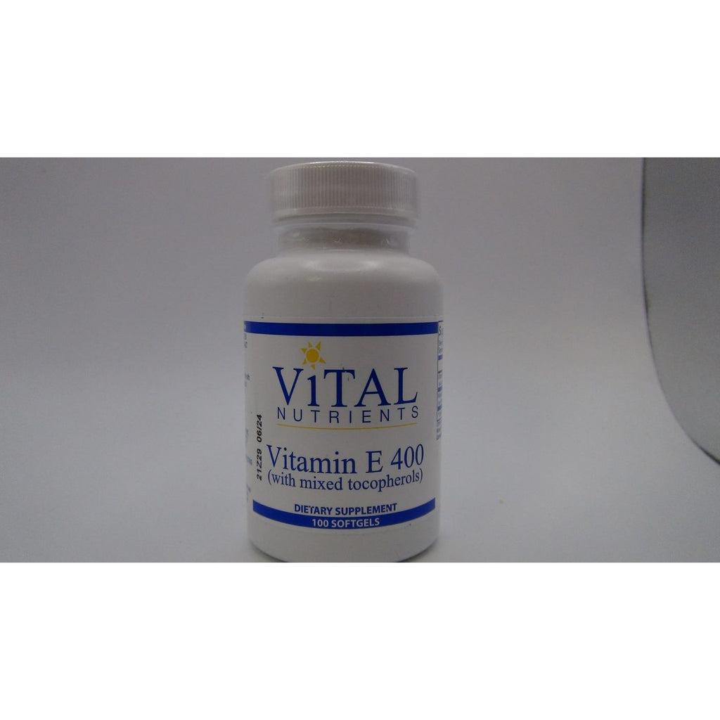 Vital Nutrients Vitamin E 400 With Mixed Tocopherols 100 Softgels