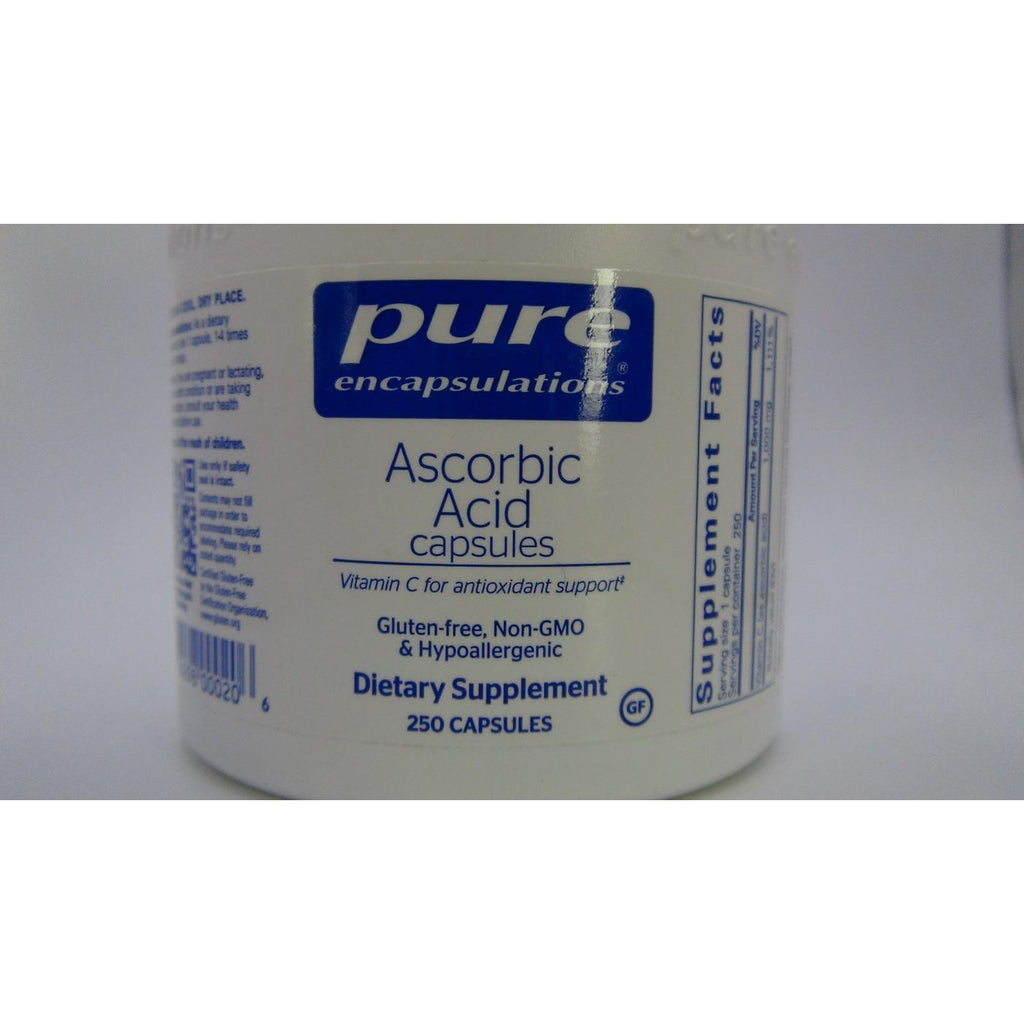Pure Encapsulations Asorbic Acid Capsules 250 Capsules -