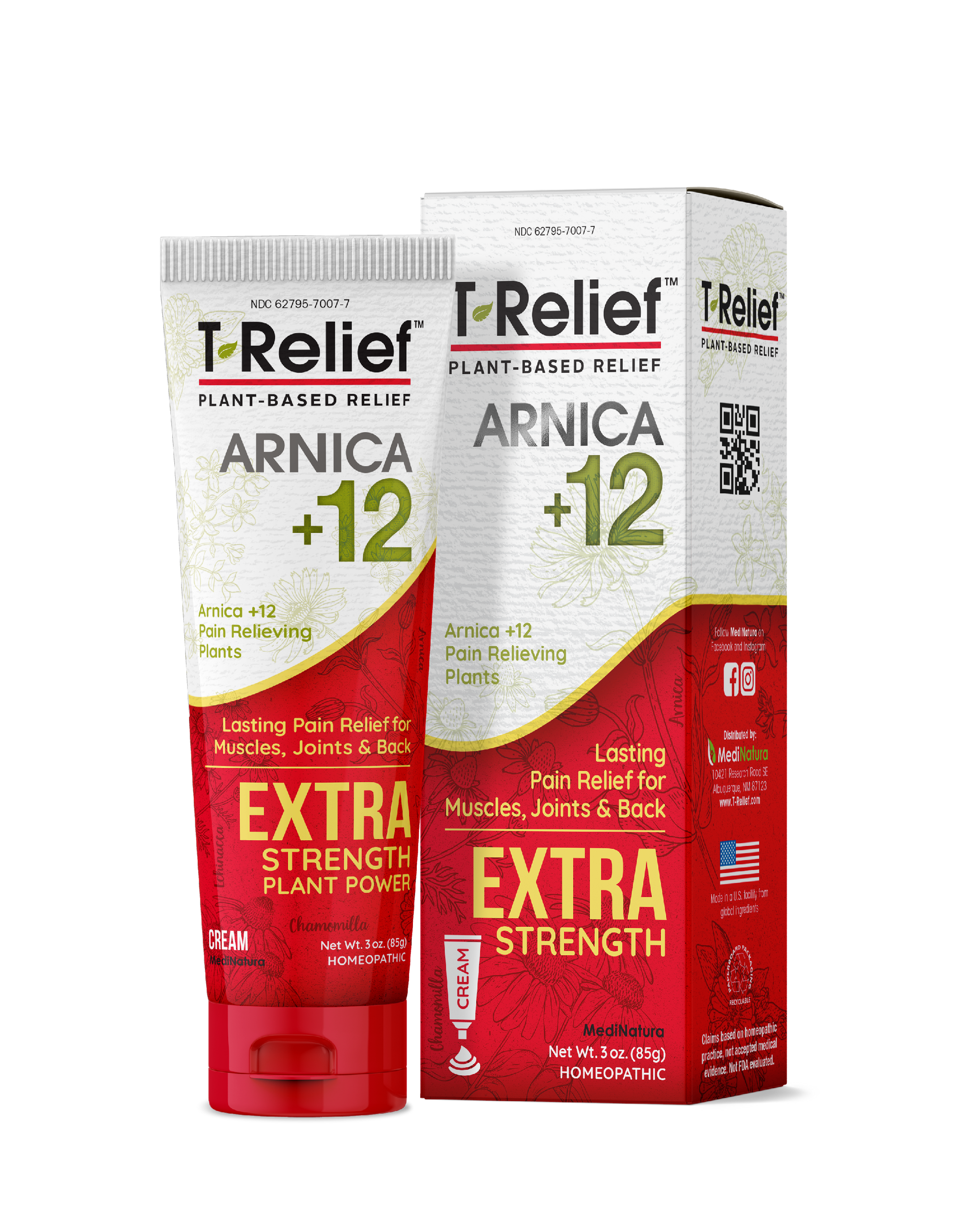 Medinatura T-Relief Extra Strength Pain Relief Cream 3 Oz