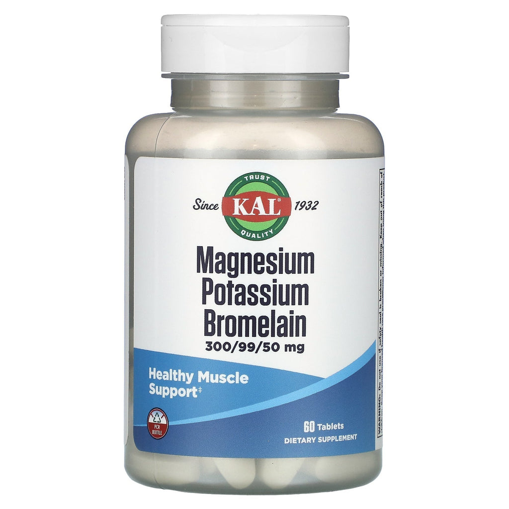 KAL Magnesium Potassium Bromelain 60 Tablets