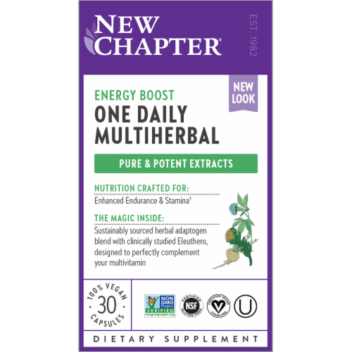 New Chapter Energy Boost One Daily Multiherbal 30 Vcaps