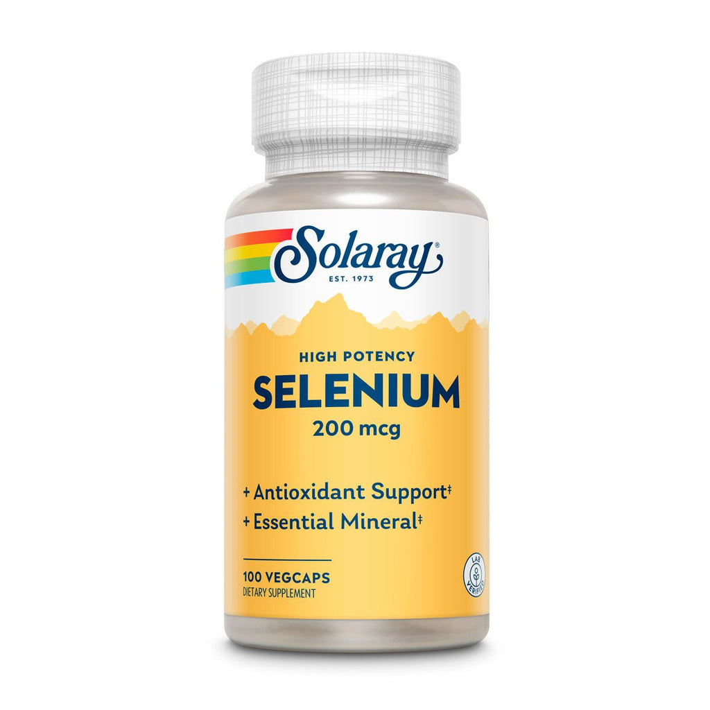 Solaray Selenium Yeast-Free 100mcg 90 Vcaps - 3 Pack
