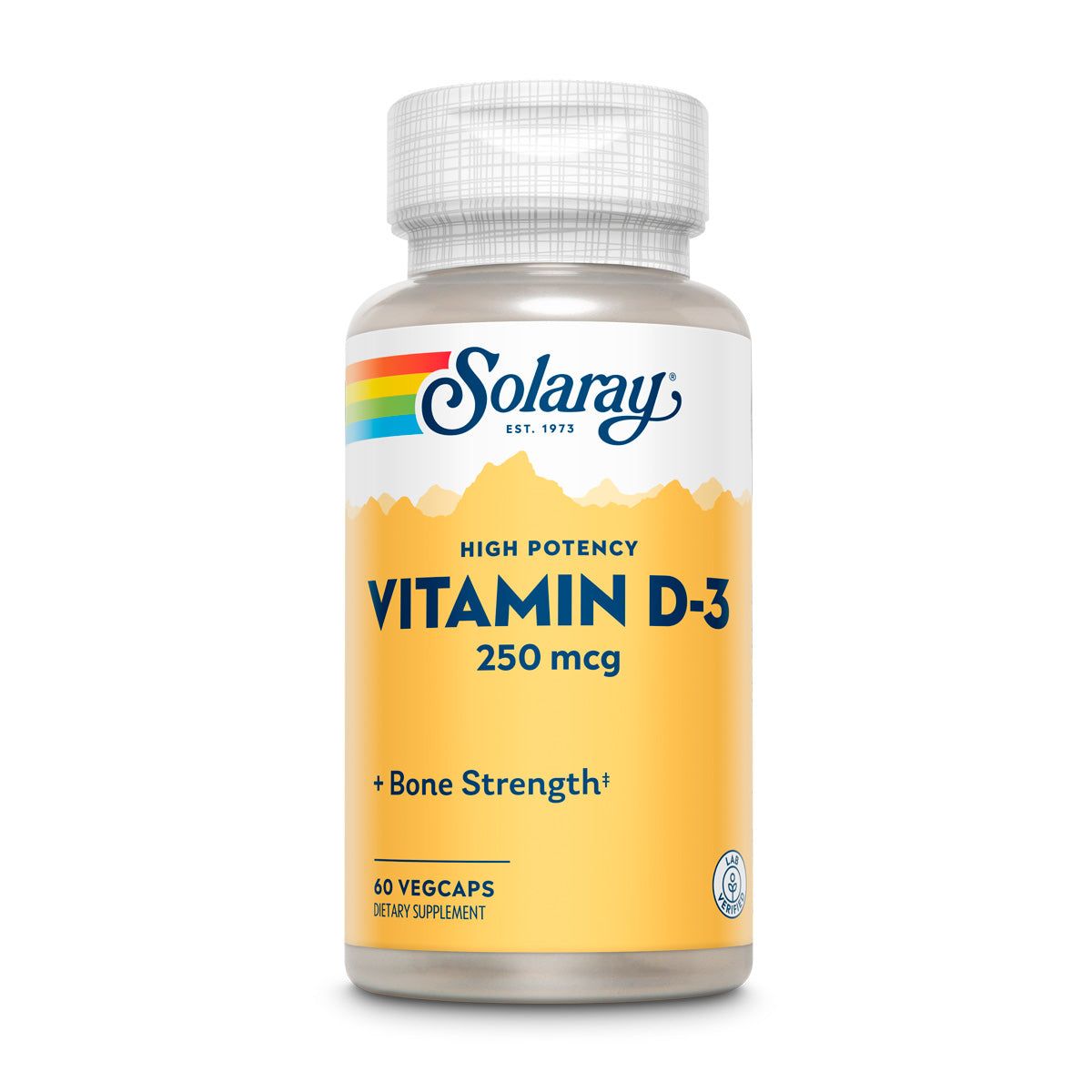 Solaray High Potency Vitamin D-3 250mg 60 Vcaps - 2 Pack