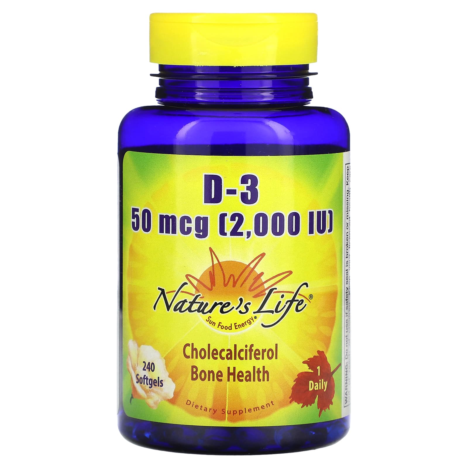 Nature's Life D-3 2000 IU 240 Softgels    10457