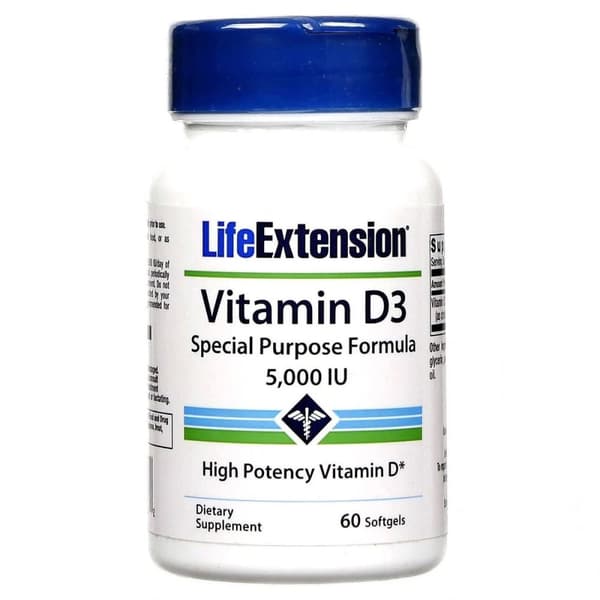 Life Extension Vitamin D3 5000 IU 60 Softgels