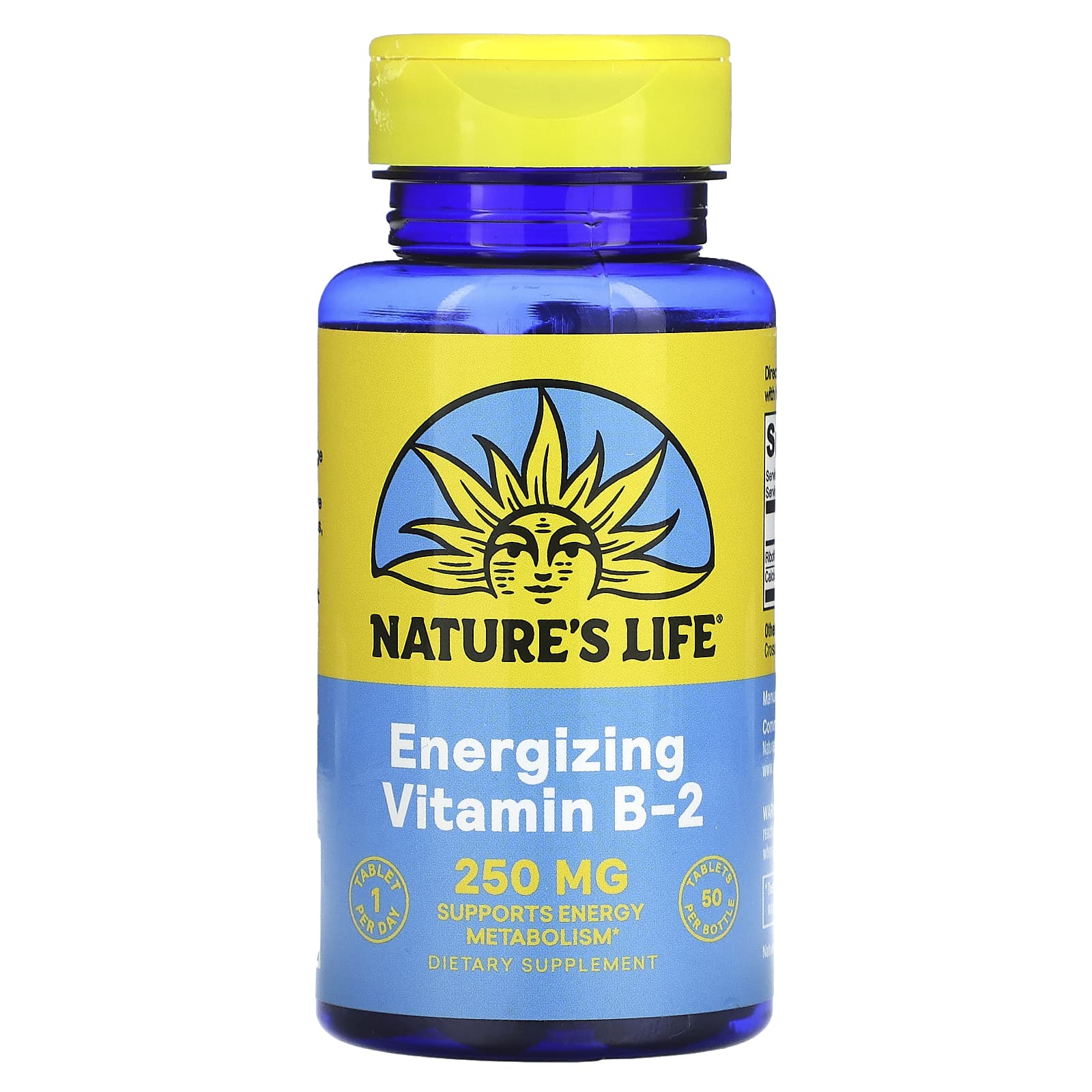 Nature's Life Vitamin B-2 250mg 50 Vcaps