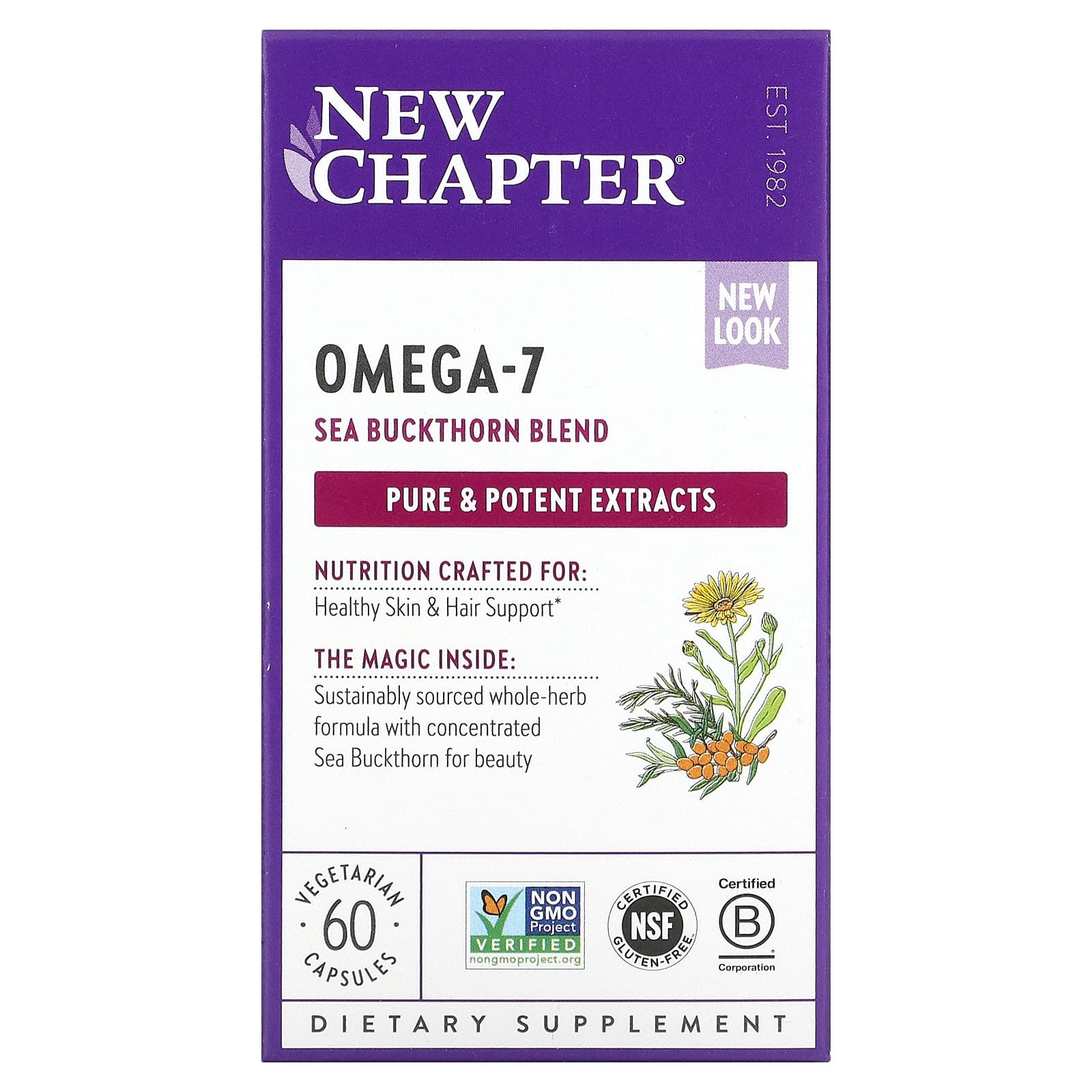 New Chapter Supercritical Omega 7 with Sea Buckthorn 60 Vcaps