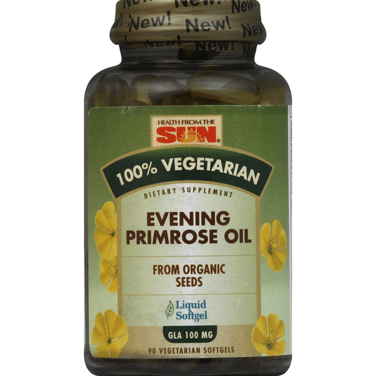 Health From The Sun - Evening Primrose Oil From Organic Seeds - 90 Vegetarian Capsules