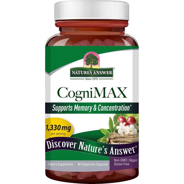 Nature's Answer - CogniMAX Memory & Concentration Support - 60 Vegetarian Capsules
