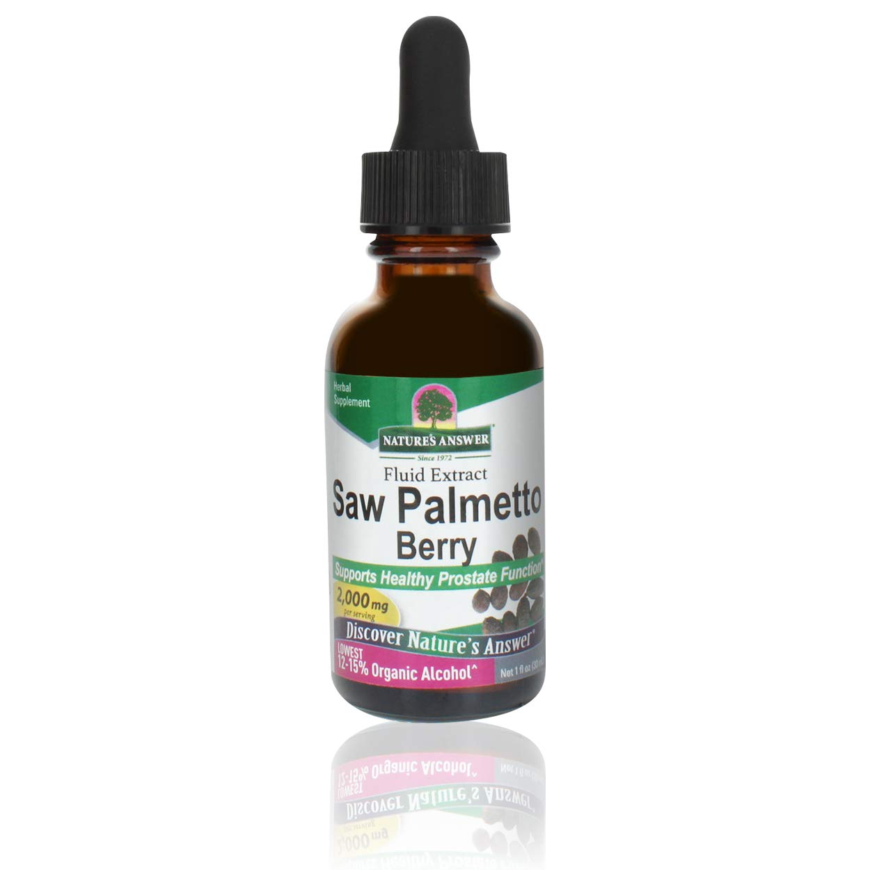 Nature's Answer - Saw Palmetto Berry Organic Alcohol - 2 fl. oz.