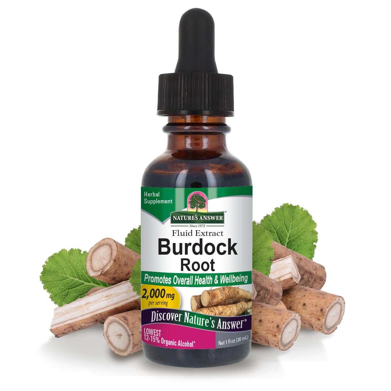 Nature's Answer - Burdock Root Organic Alcohol - 2 fl. oz.