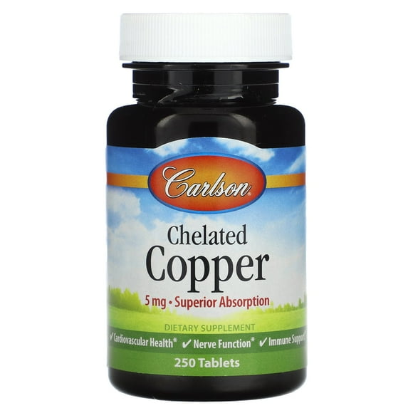 Carlson Labs - Chelated Copper 5 mg. - 250 Tablets