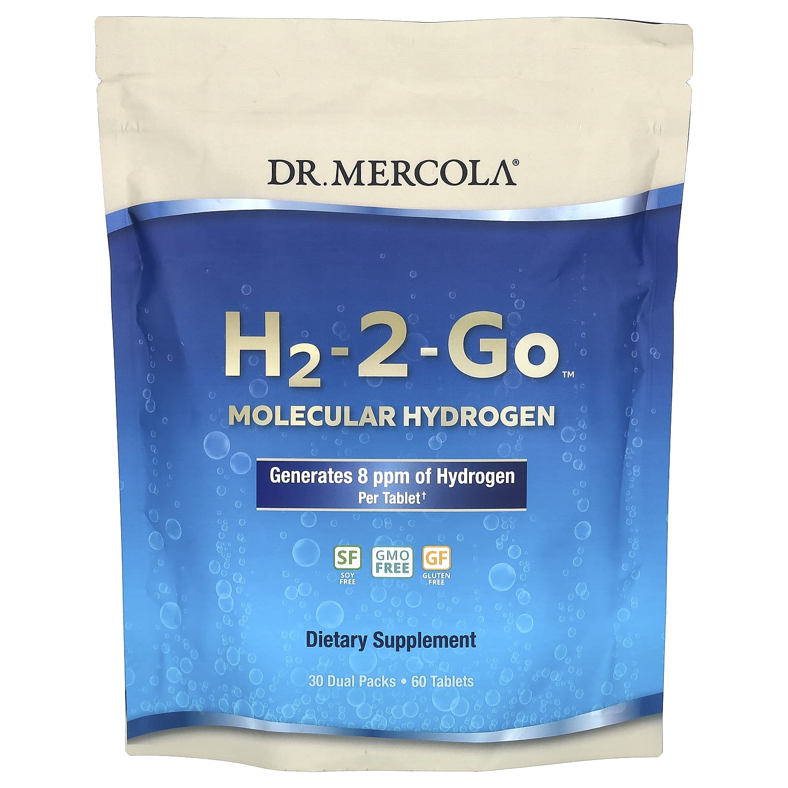 Dr. Mercola - H2-2-Go Molecular Hydrogen - 60 Tablets