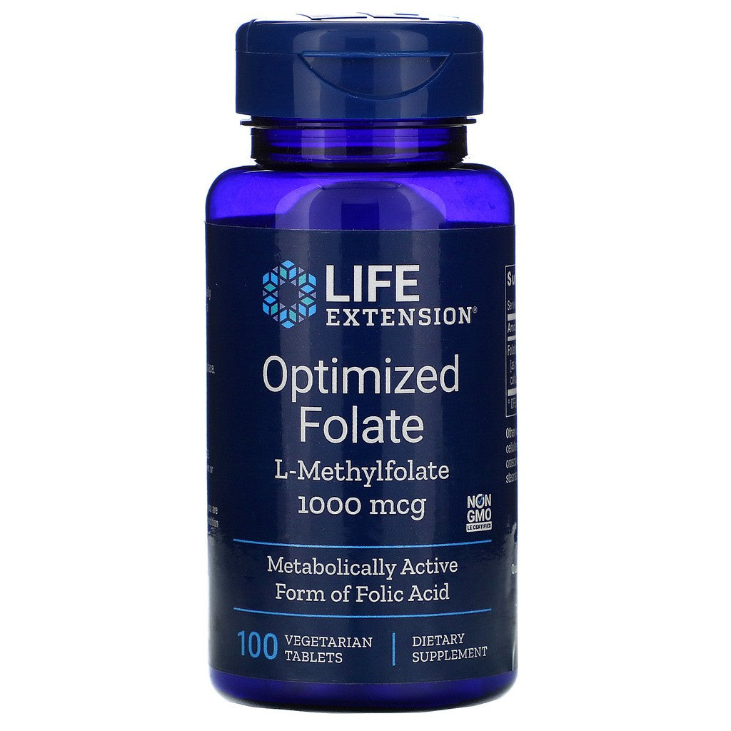 Life Extension Optimized Folate 1000mcg 100 Tablets