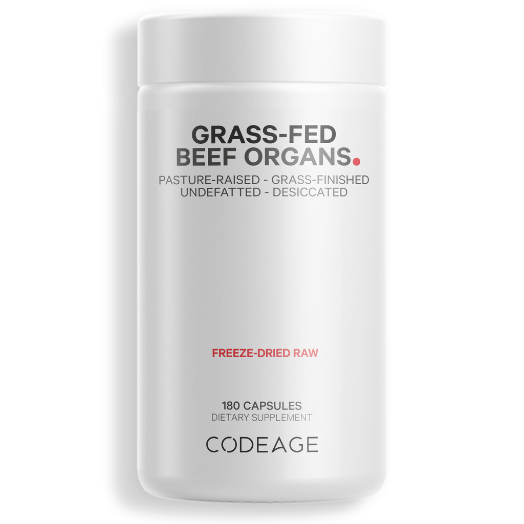 Codeage - Beef Organs Grass-Fed & Pasture Raised - 180 Capsules