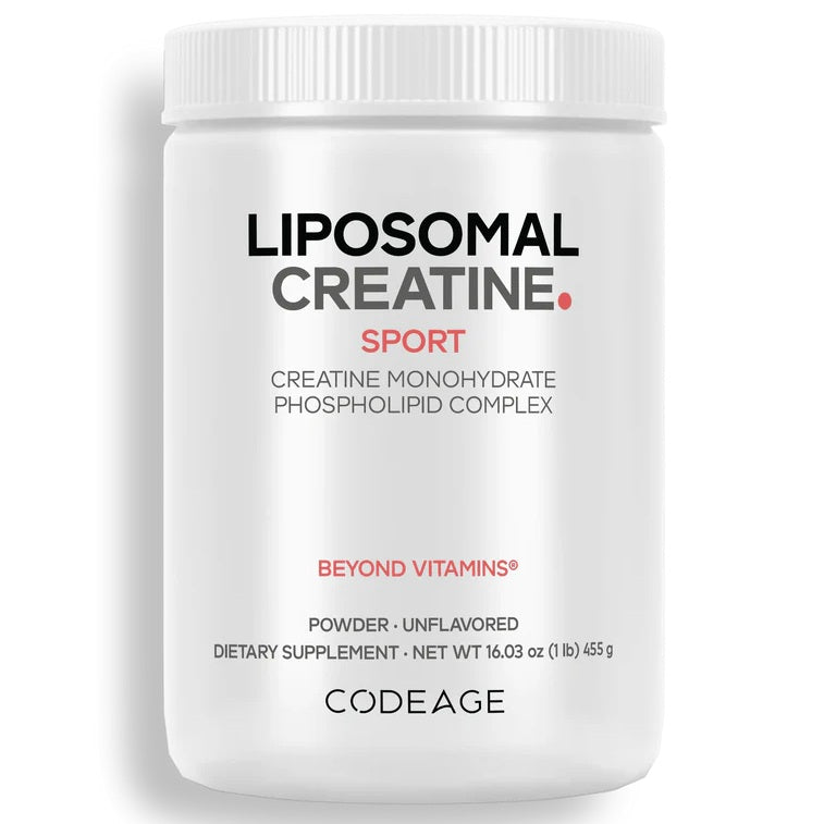 Codeage - Liposomal Creatine Monohydrate Powder Supplement Micronized Sports Muscles Unflavored - 16.03 oz.