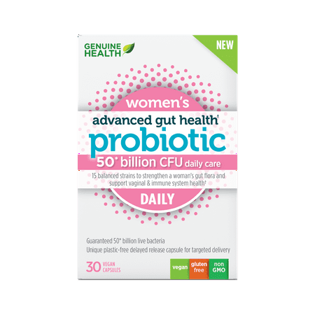 Genuine Health - Advanced Gut Health Probiotic Women's Daily 50 Billion CFU - 30 Vegan Caps