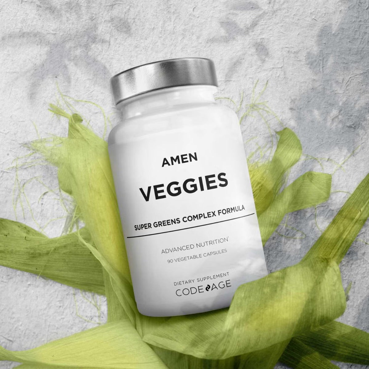 Codeage - Amen Veggies Super Greens Complex Formula - 90 Vegetable Capsule(s)