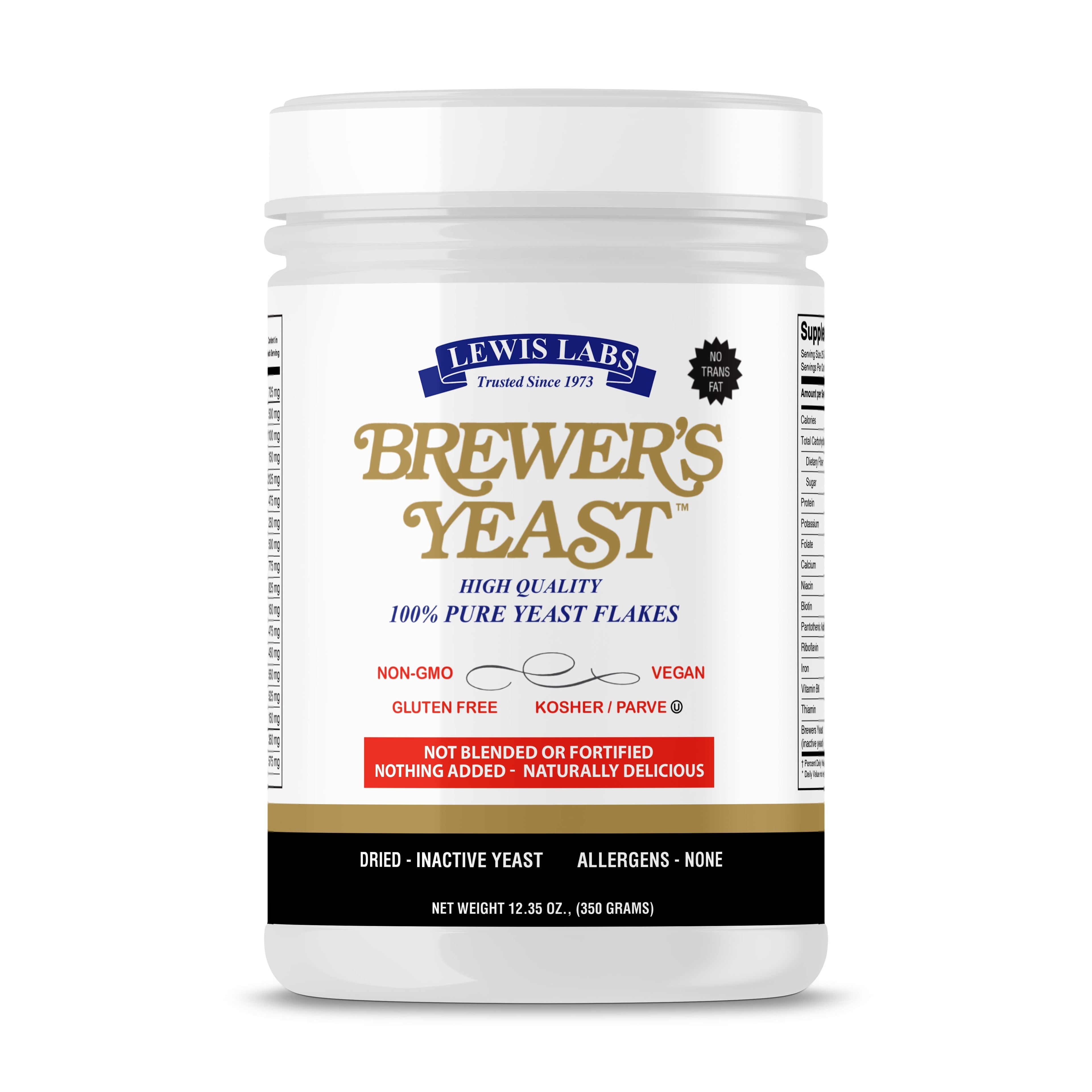 Lewis Labs - High Quality Pure Brewer's Yeast Flakes - 12.35 oz.