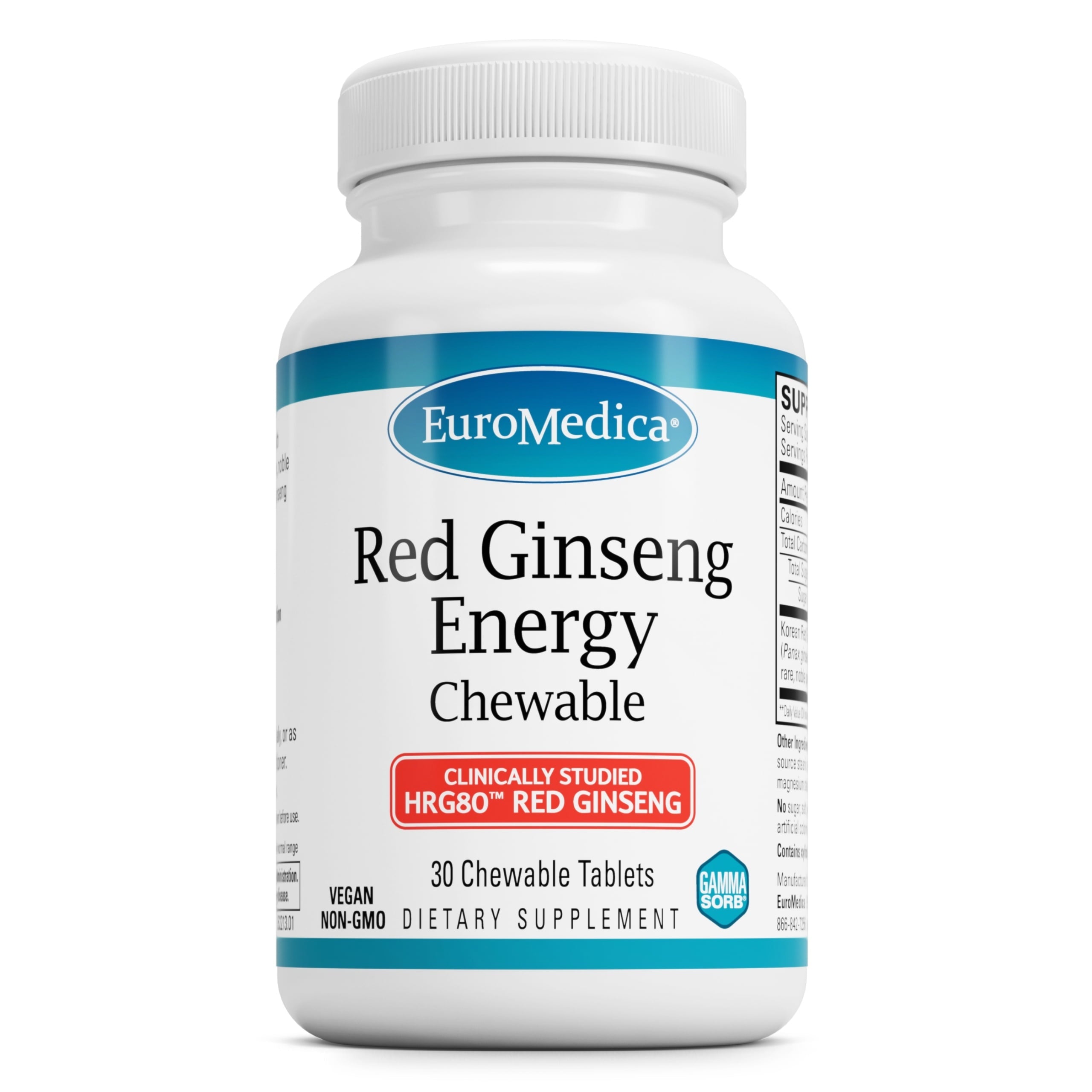 Euromedica Red Ginseng Energey 30 Chewable Tablets