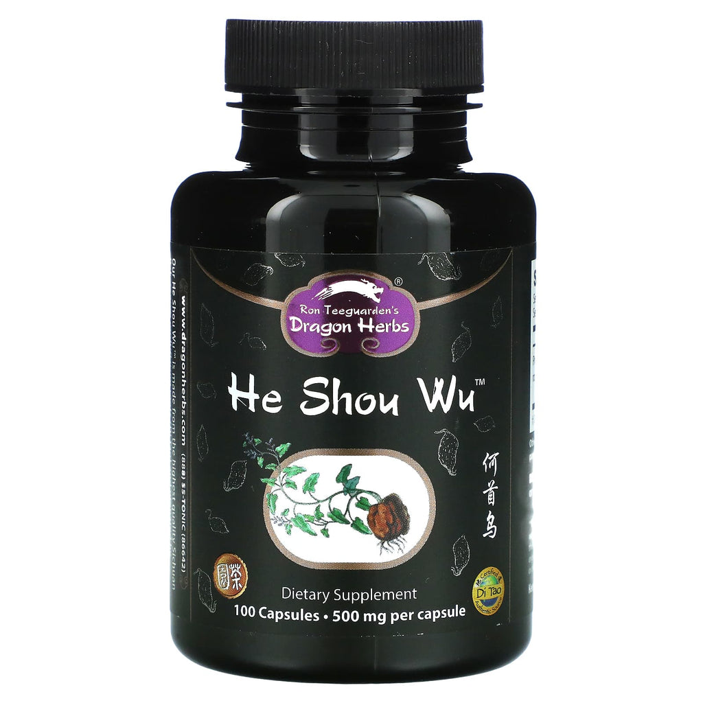 Dragon Herbs - He Shou Wu 500 mg. - 100 Vegetarian Capsules