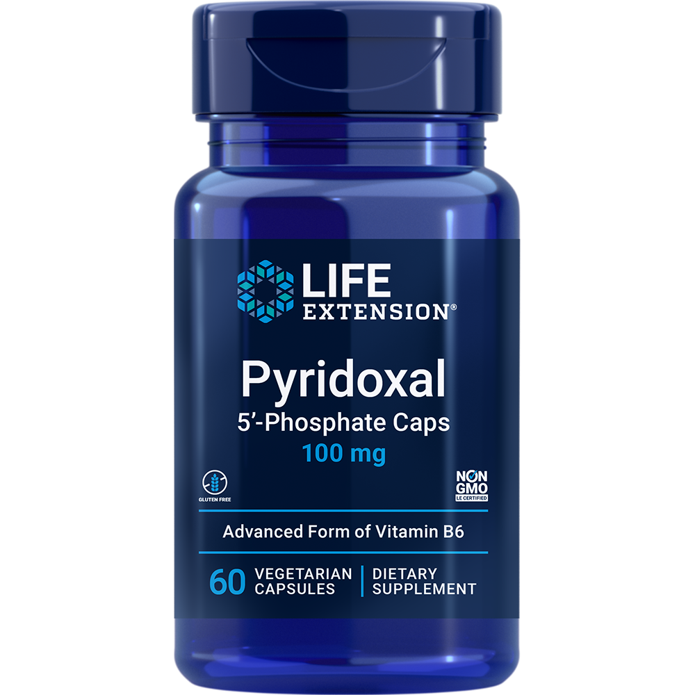 Life Extension Pyridoxal 5'-Phosphate 100 mg 60 Vcaps - 2 Pack