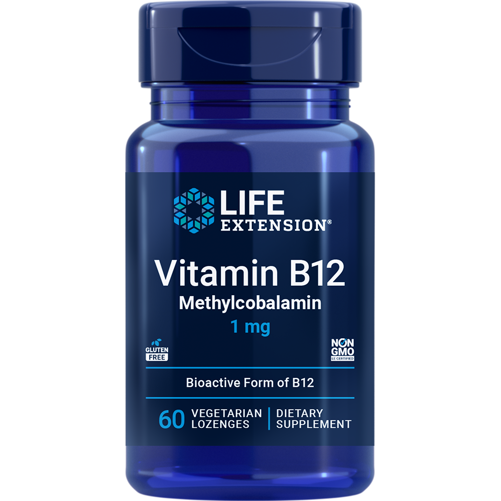 Life Extension Vitamin B12 Methylcobalamin 5 mg Vanilla 60 Lozenges