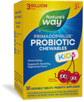 Nature's Way Primadophilus Kids Probiotic Cherry Flavor 30 Chewable Tablets - 2 Pack