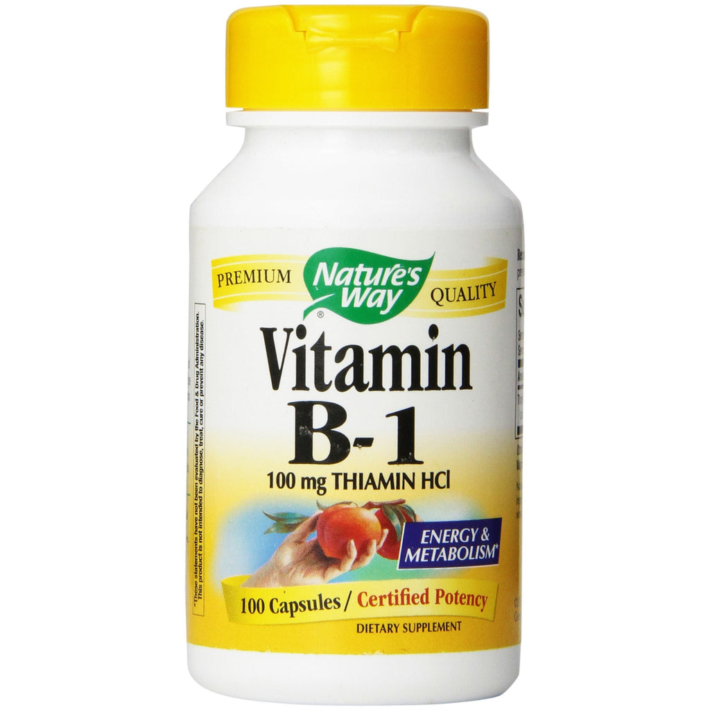 Nature's Way Vitamin B-1 100 Capsules - 3 Pack
