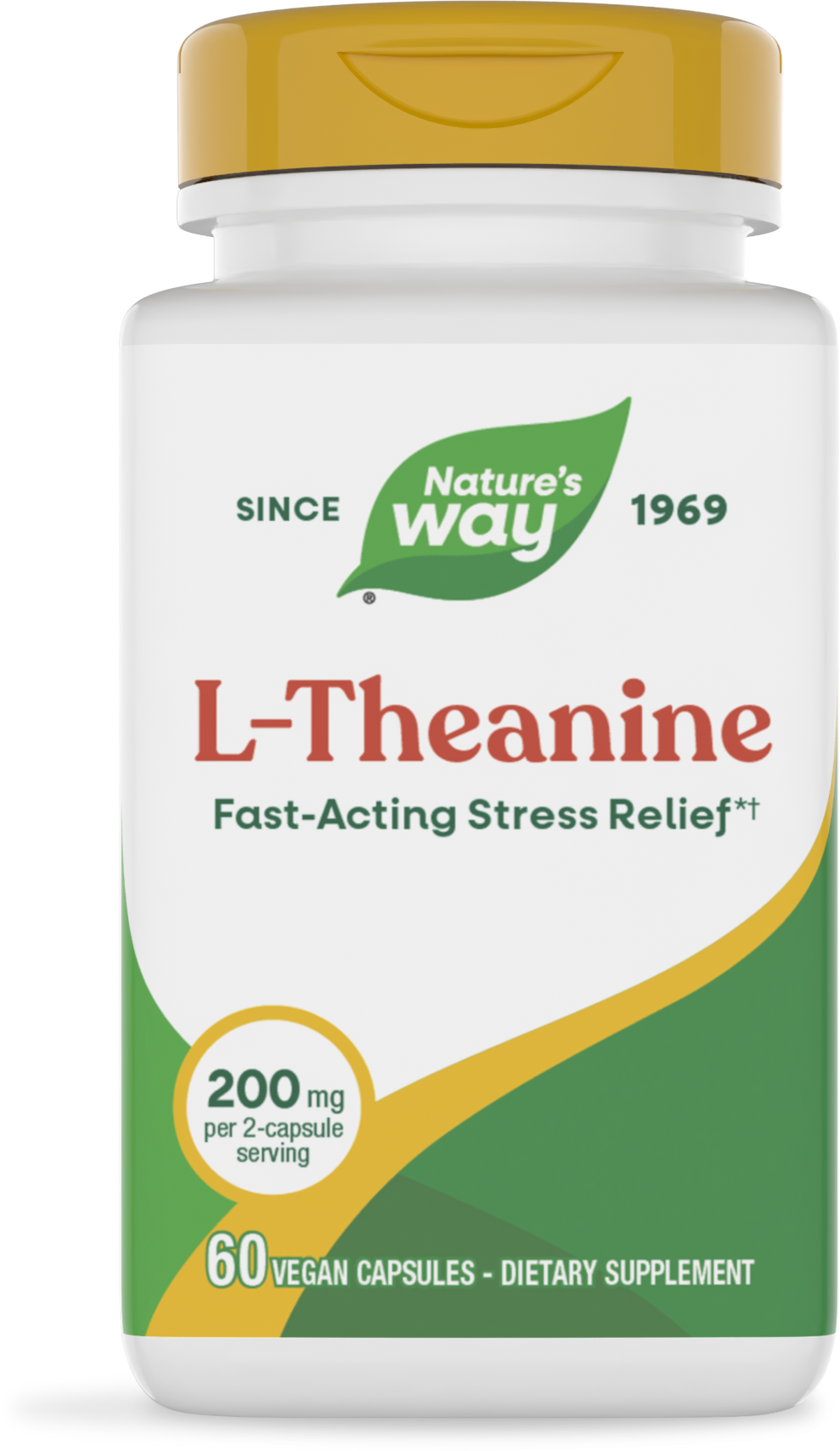 Nature's Way Enzymatic Therapy L-theanine 60 cap 09556 - 2 Pack