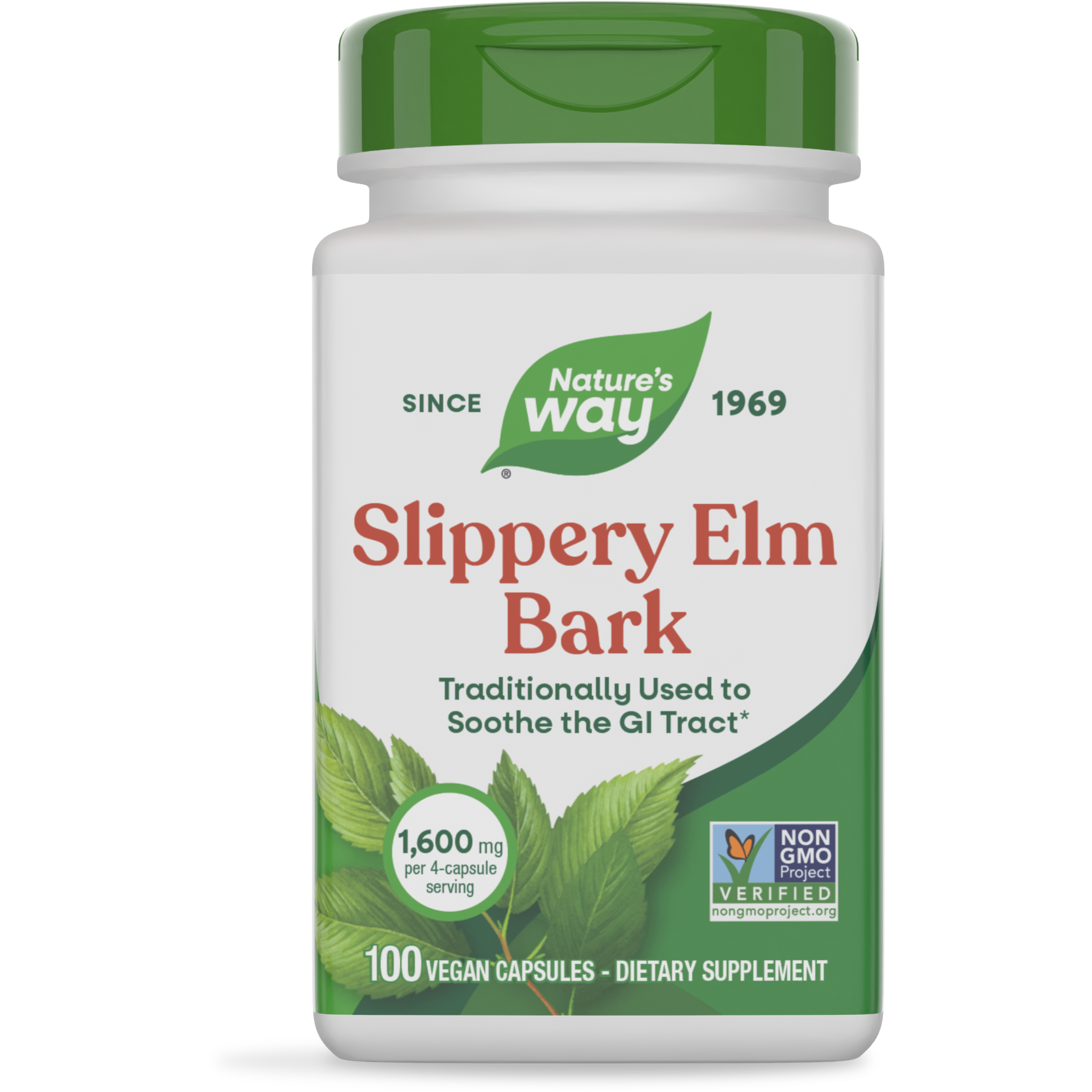 Nature's Way Slippery Elm Bark 100 Vcaps - 6 Pack
