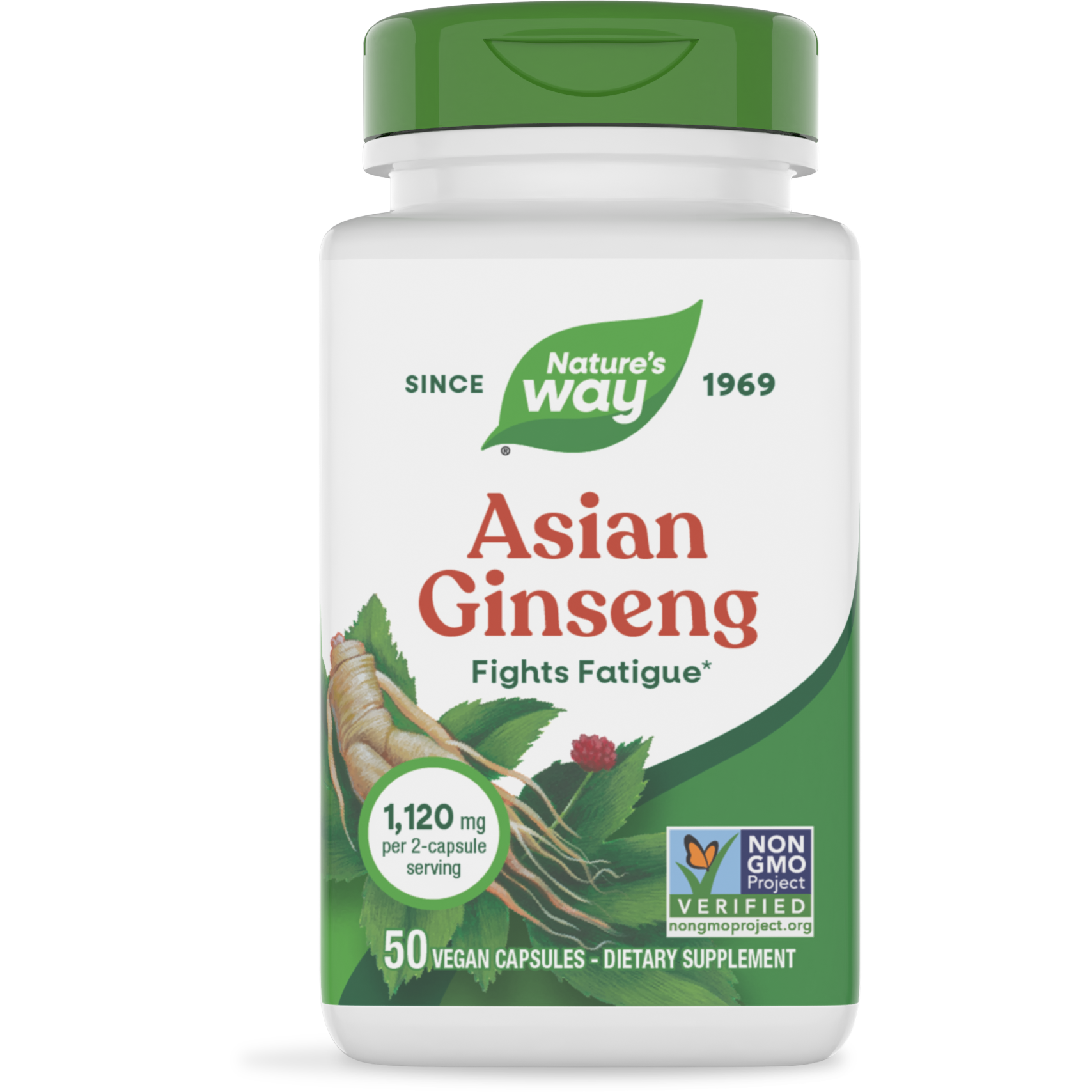 Nature's Way Asian Ginseng 50 Vcaps - 2 Pack