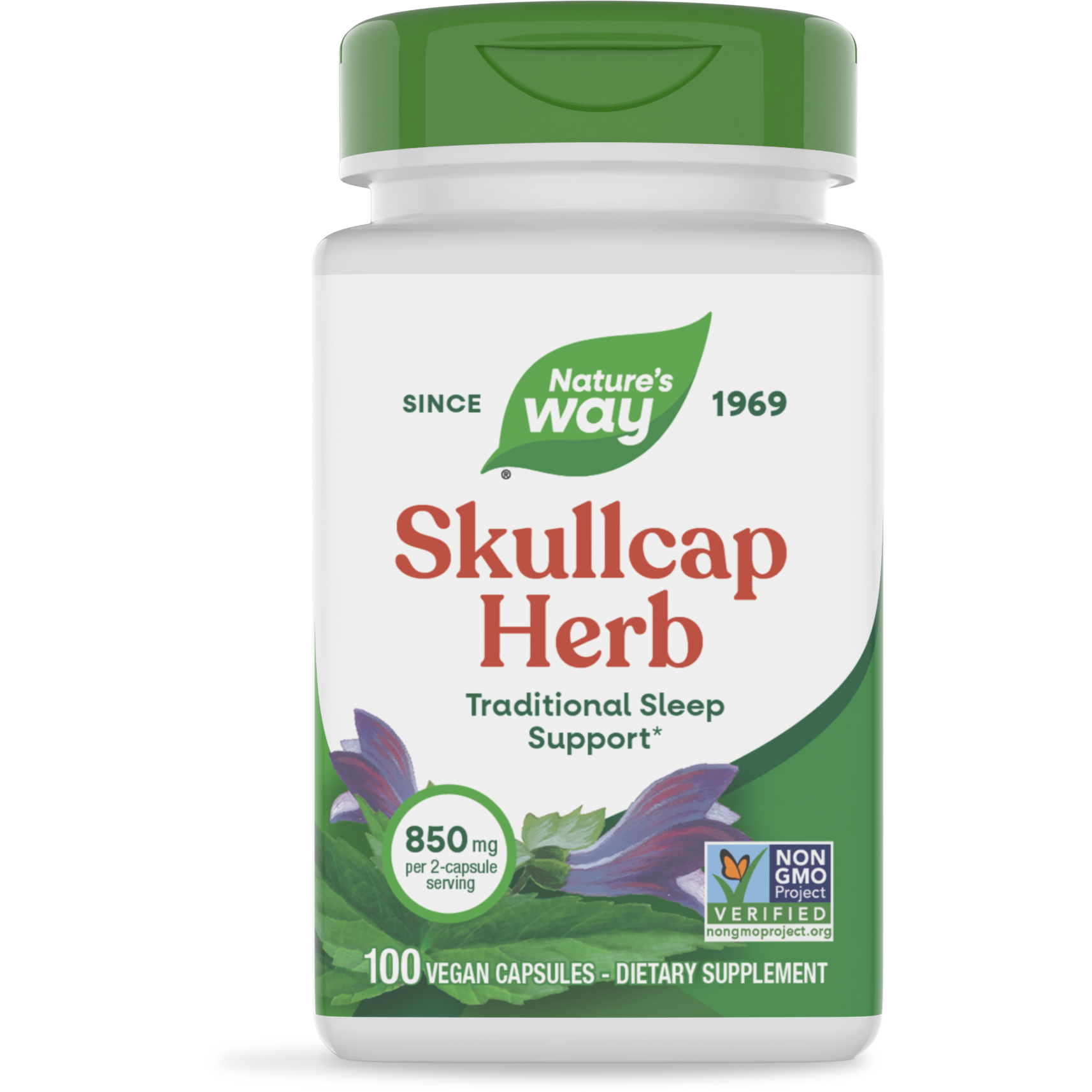 Nature's Way Skullcap Herb 100 Vcaps - 2 Pack