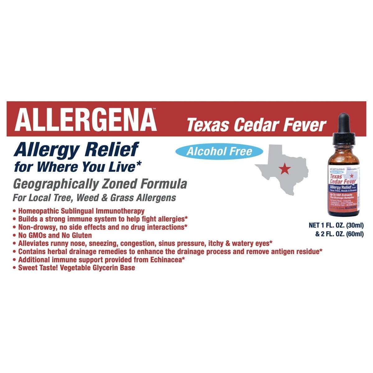 PROGENA - Allergena Texas Cedar Fever (2 FL Ounce)