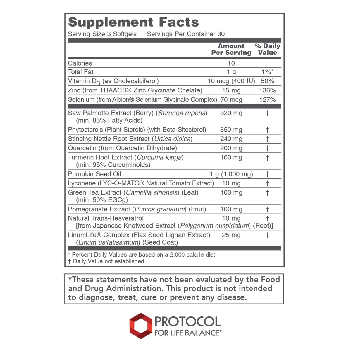 Protocol For Life Balance Clinical Strength Prostate-B 90 Softgels