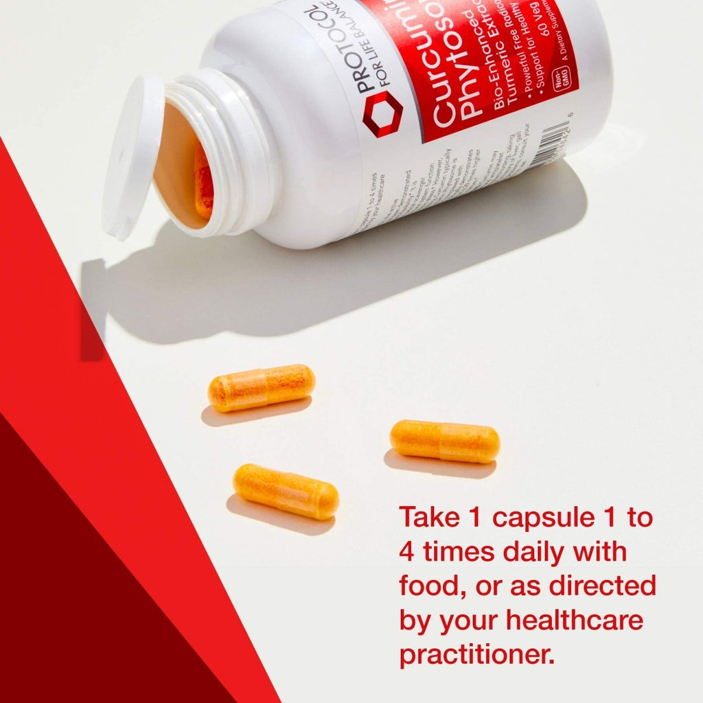 Protocol For Life Balance Curcumin Phytosome Bio-Enhanced Turmeric Extract 60 Vcaps - P4642