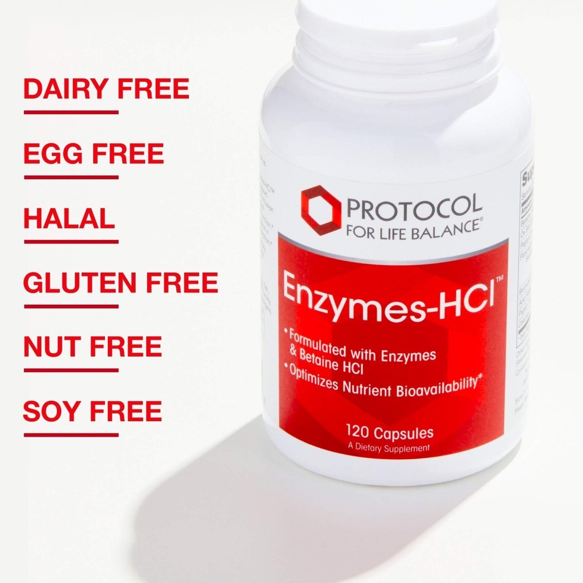 Protocol for Life Balance Enzymes-HCL 120 Capsules - P2963