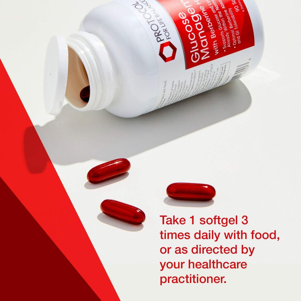 Protocol for Life Balance Glucose Management with Berberine HCL 90 Softgels - P4600