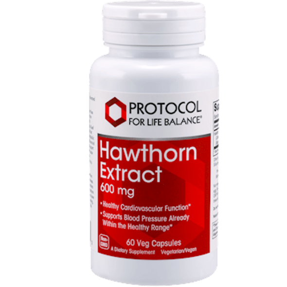 Protocol For Life Balance Hawthorn Extract 600 Mg 60 Vcaps