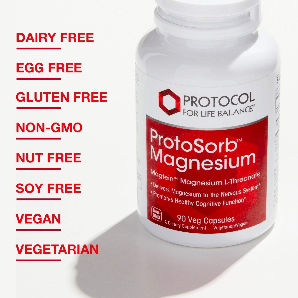 Protocol For Life Balance Magtein Magnesium L-Threonate (Formerly Protosorb Magnesium) 90 Vcaps - P2390