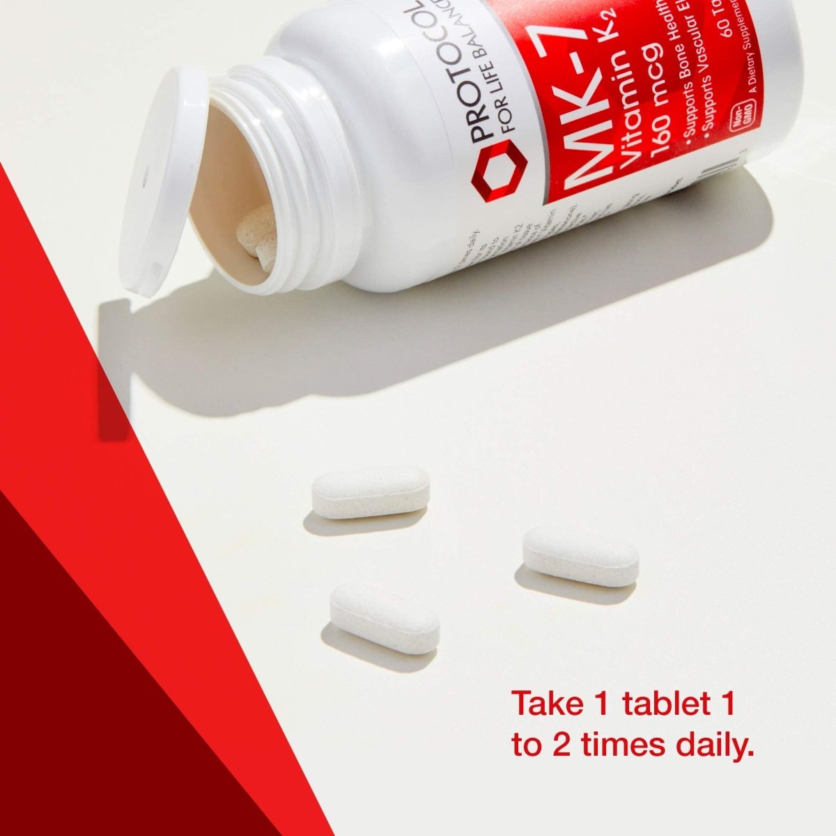 Protocol For Life Balance MK-7 Vitamin K2 160 mcg 60 Tablets - P0993