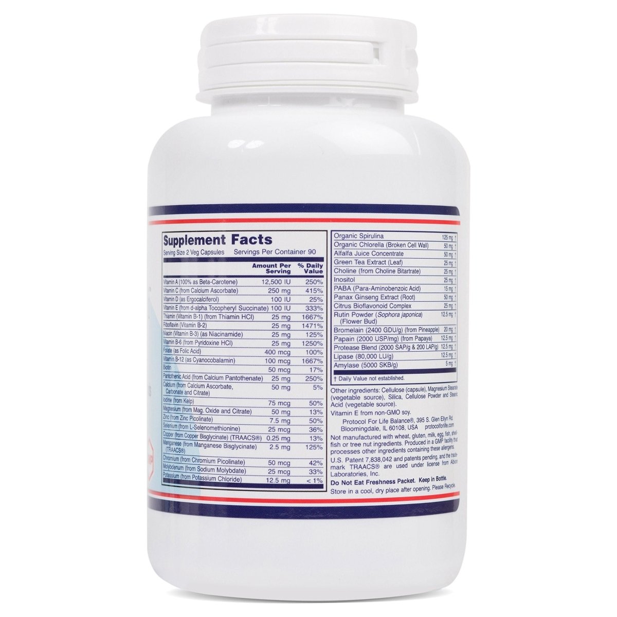 Protocol For Life Balance Ortho Multi Greens Iron-Free 180 Vcaps - P3788
