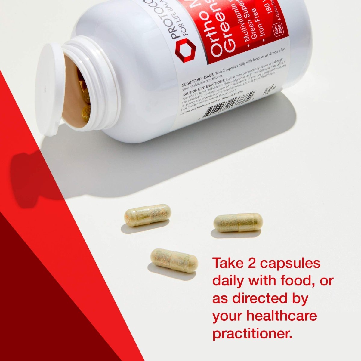 Protocol For Life Balance Ortho Multi Greens Iron-Free 180 Vcaps - P3788