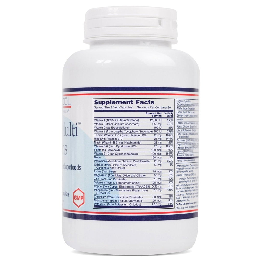Protocol For Life Balance Ortho Multi Greens Iron-Free 180 Vcaps - P3788