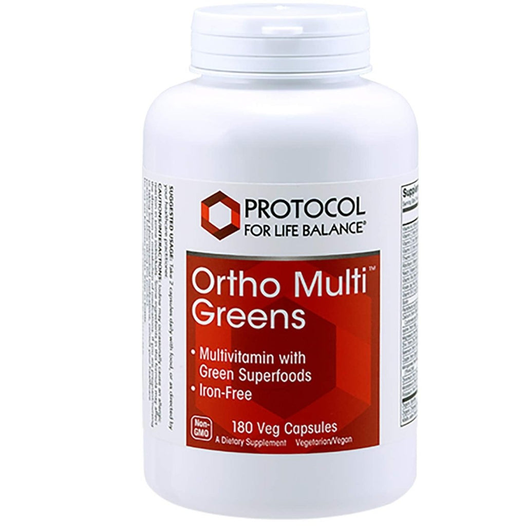 Protocol For Life Balance Ortho Multi Greens Iron-Free 180 Vcaps - P3788