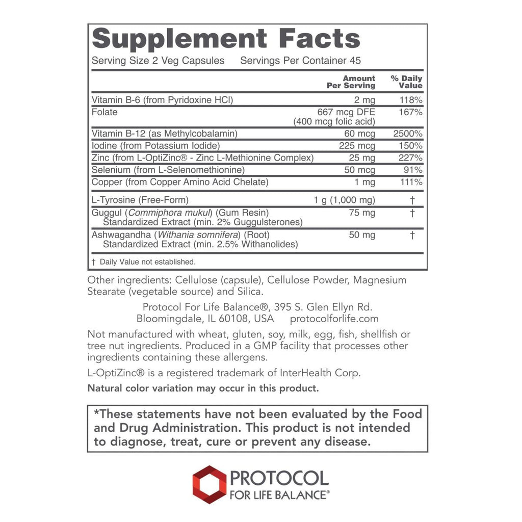 Protocol For Life Balance Ortho Thyroid 90 Vcaps - P3368