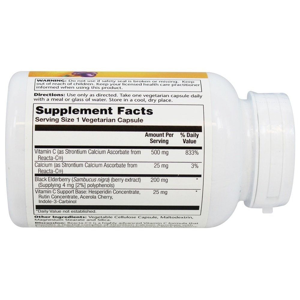 Reacta-C + Elderberry 500 mg Solaray 120 VCaps