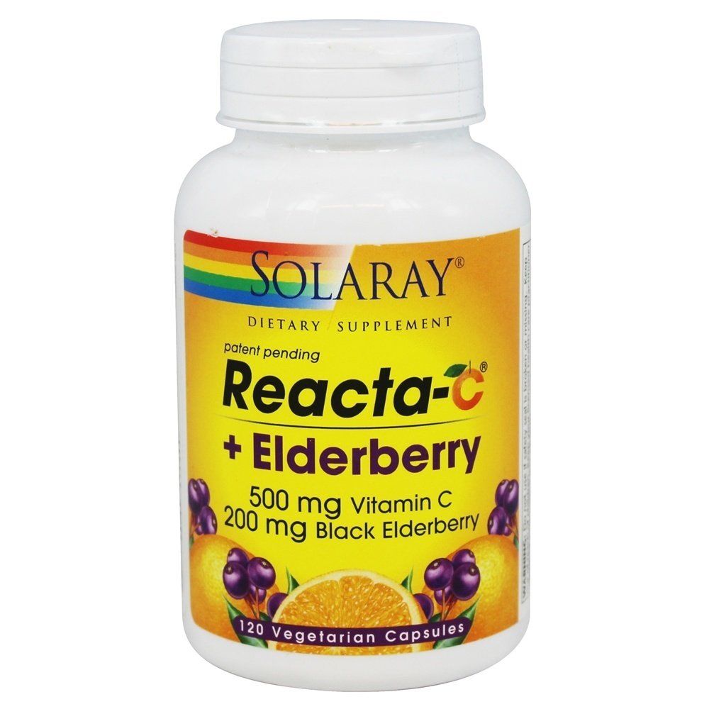 Reacta-C + Elderberry 500 mg Solaray 120 VCaps