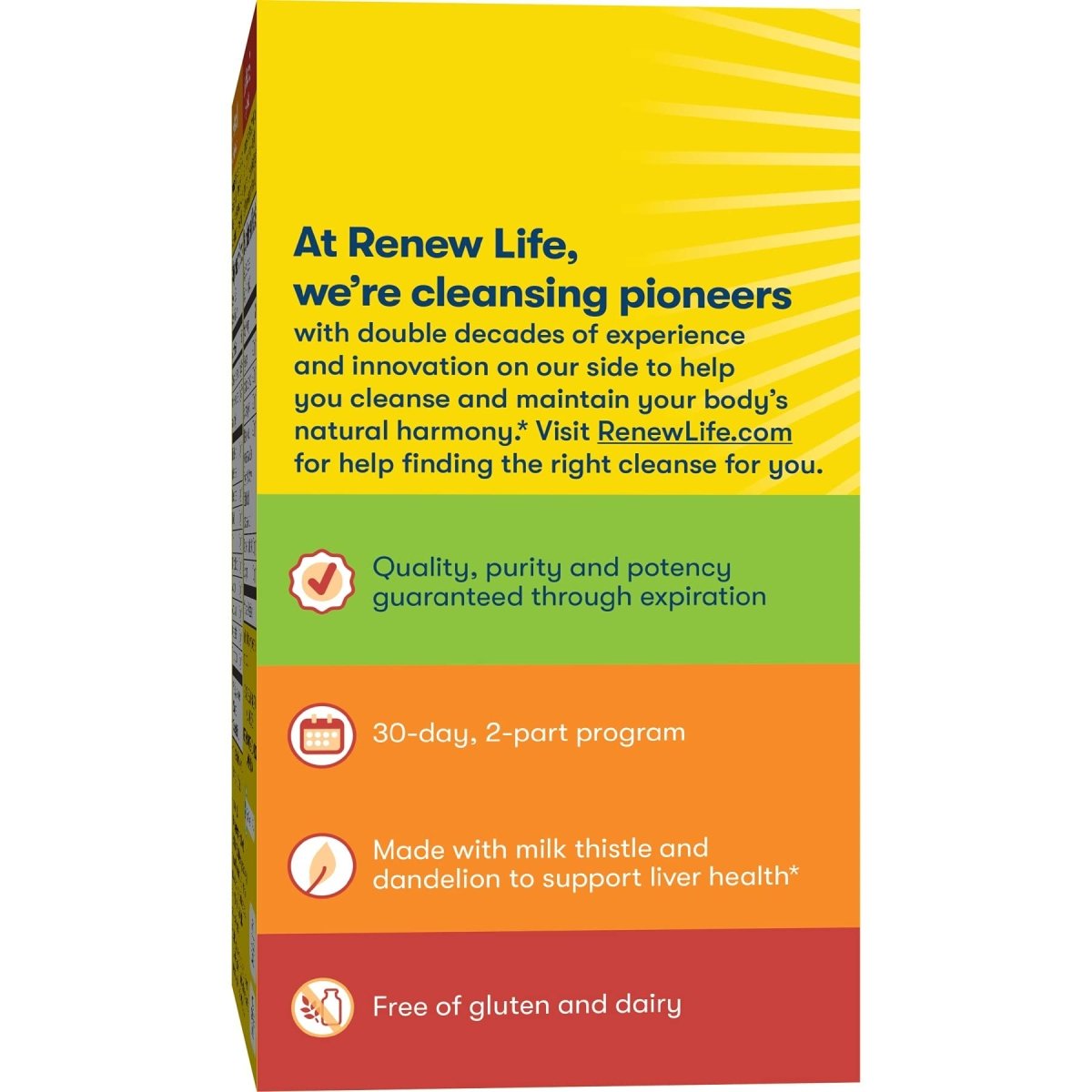 Renew Life Adult Cleanse - Liver Detox - 2-Part, 30-Day Program - Gluten & Dairy Free - 120 Vegetarian Capsules (Package May Vary)